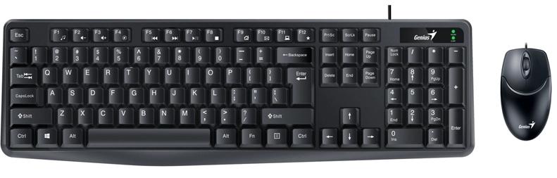 TECLADO + MOUSE GENIUS KM-170 MULTIMÉDIA USB-A C/FIO PT PRETO