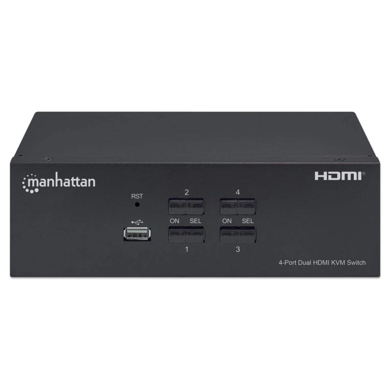 KVM SWITCH 4 PT MANHATTAN DUAL-MONITOR HDMI