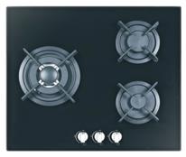 GD B-IN PLACA BERKLAYS 60CM 3X GAS BLACK GLASS
