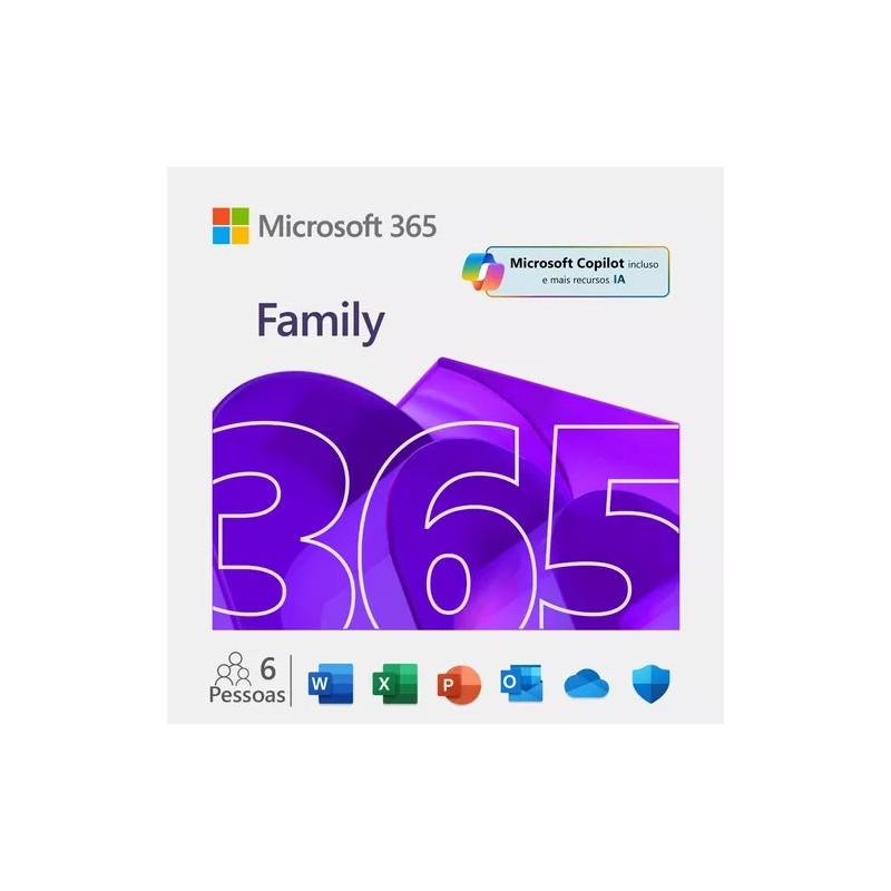 ACTIVADOR OFFICE 365 FAMÍLIA 6PC 1 ANO