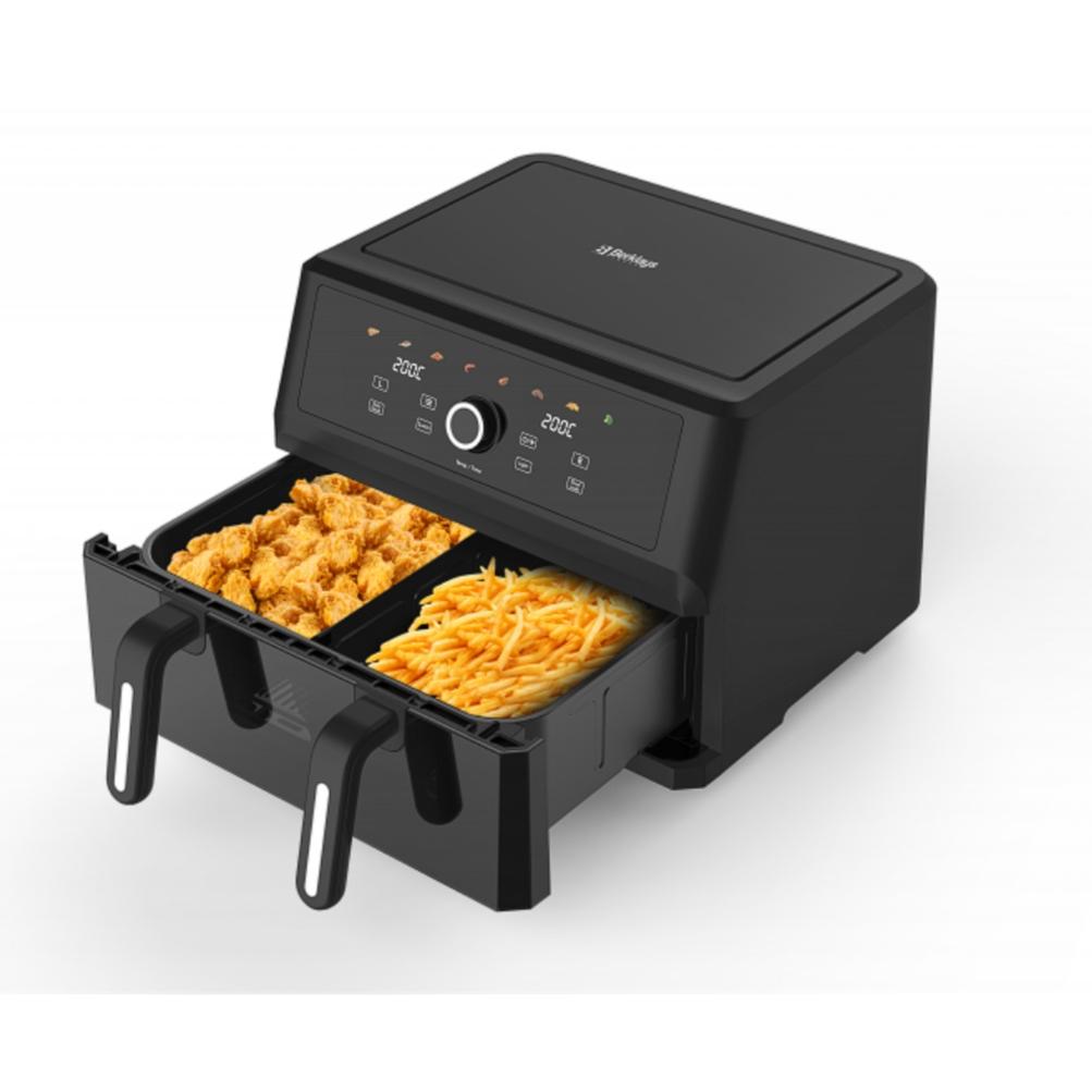 PD FRITADEIRA SEM ÓLEO BERKLAYS AIR FRYER 11L PRETO 2 ZONAS SEPARADAS